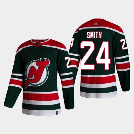 New Jersey Devils tröja Ty Smith 24 2020-21 Reverse Retro Authentic - NHL Tröjor Herr